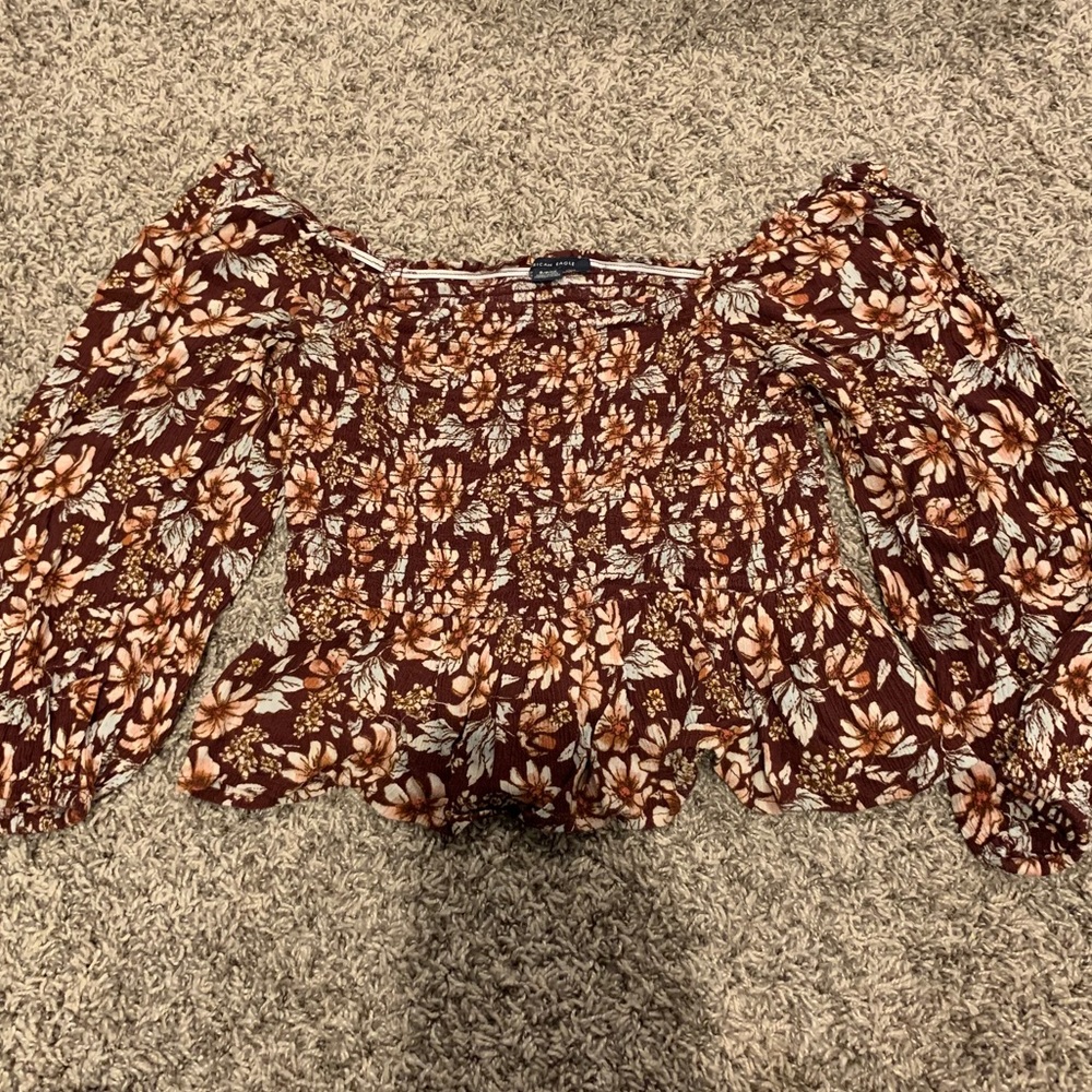 floral off the shoulder top